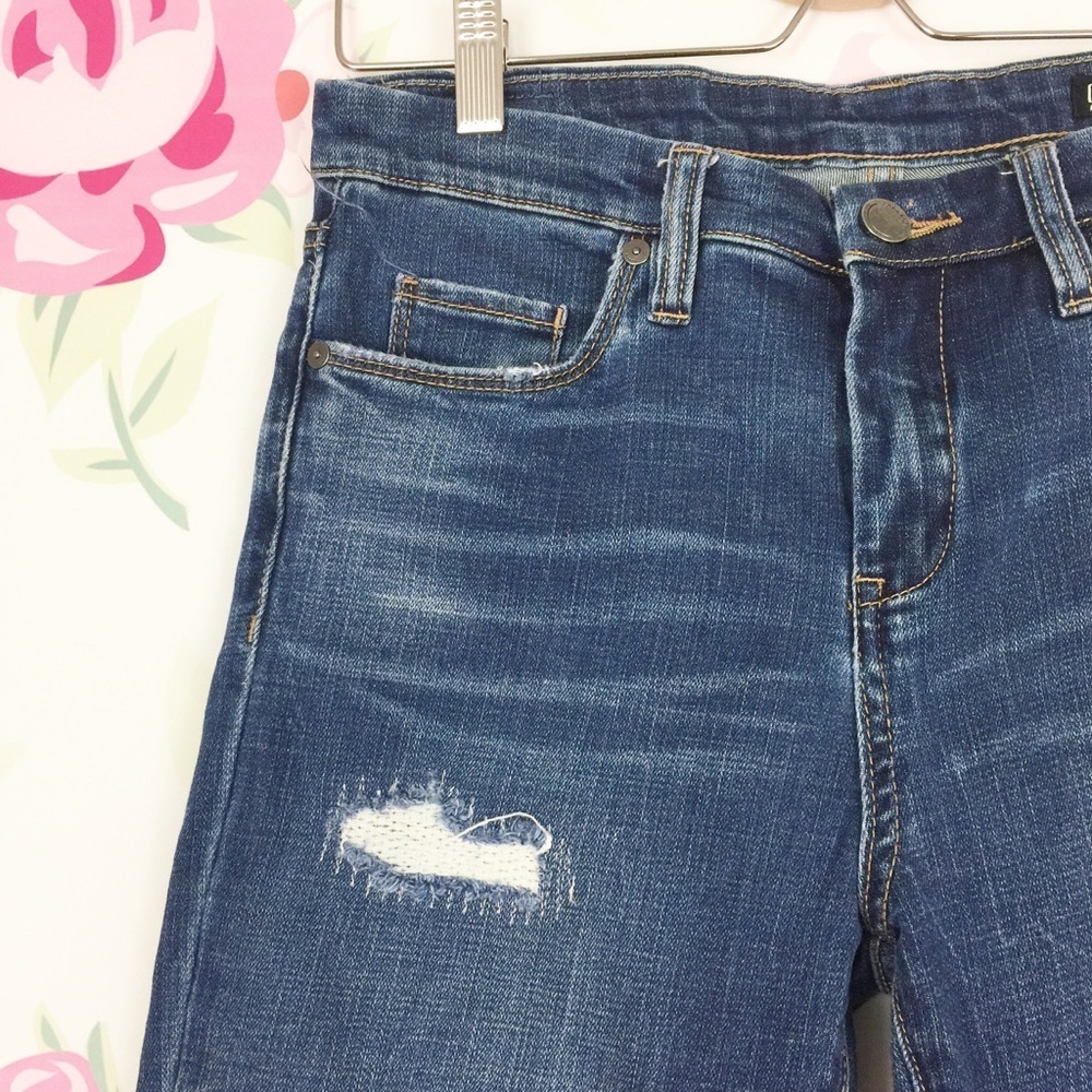 Blank NYC Midrise Distressed Skinny Denim Jeans 28 - Picture 2 of 7